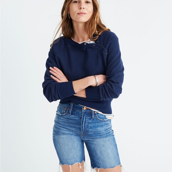 Madewell High Rise Mid Length Denim Shorts in Erwin Wash size 25 - Picture 4 of 11